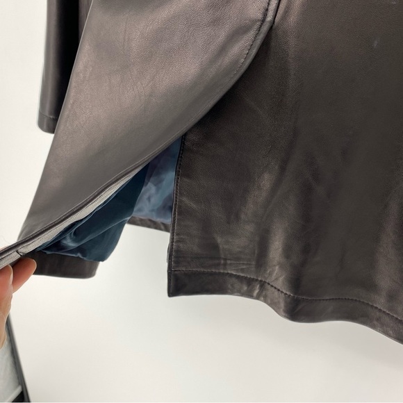 Andrew Marc Men's Black Leather Button Front Blazer Jacket Coat XL - Picture 3 of 16